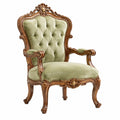 Sillón de Madera de Roble y Terciopelo Verde